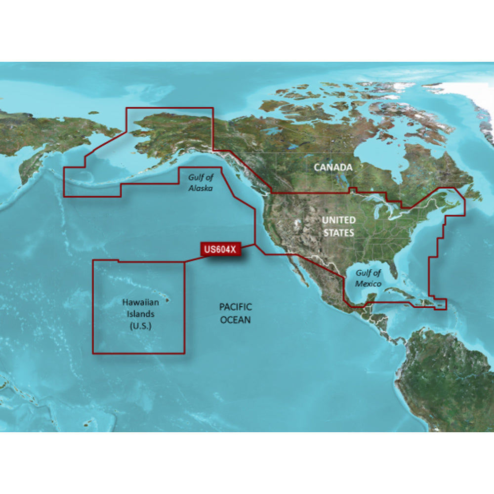 Garmin 010-C1018-20 Bluechart G3 Hd Hxus604X US & Canadian West Coast Marine Map Image 1