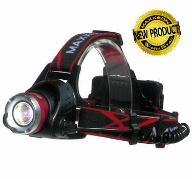 Maxxeon 630 WorkStar Technician s Micro USB Rechargeable LED Work Headlamp  Red