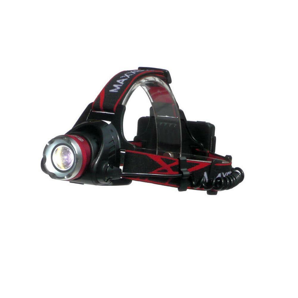 Maxxeon 630 WorkStar Technician s Micro USB Rechargeable LED Work Headlamp  Red