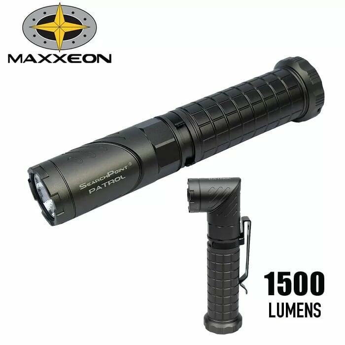 MNMXN04030 1500 Lumens Search Point Patrol Swivel Head Flashlight, Black