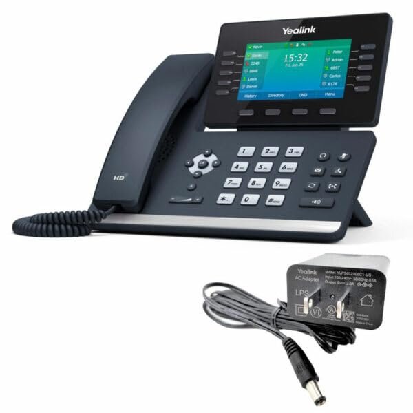 Yealink Sip-T54W-Pwr IP Phone with Power Supply