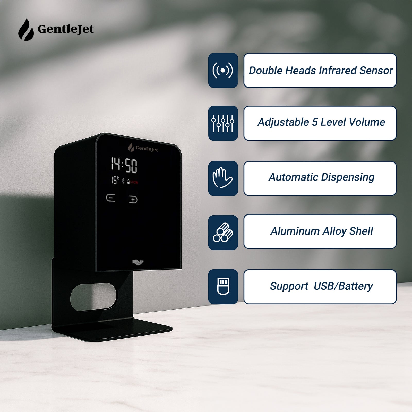 noblejet soap dispenser feature
